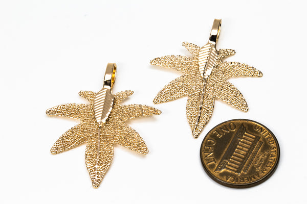 MiniHeptagonMapleShaped Earrings