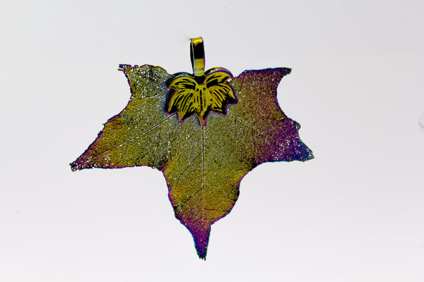 CanadianSugarMapleLeaf Aurora Pendant
