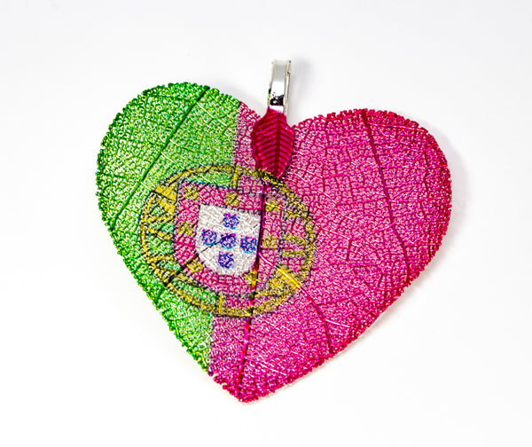 HeartShaped NationalFlag Pendant