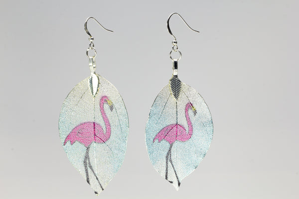 KingKongLeaf Flamingo Earrings