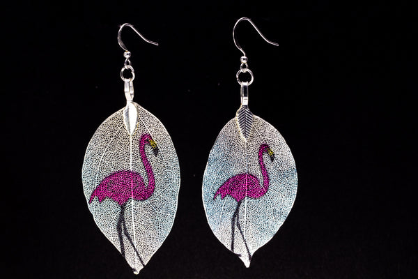 KingKongLeaf Flamingo Earrings