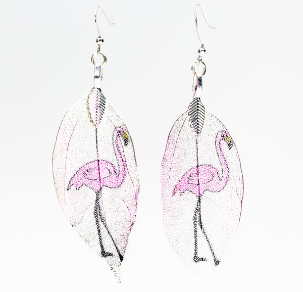 KingKongLeaf Flamingo Earrings