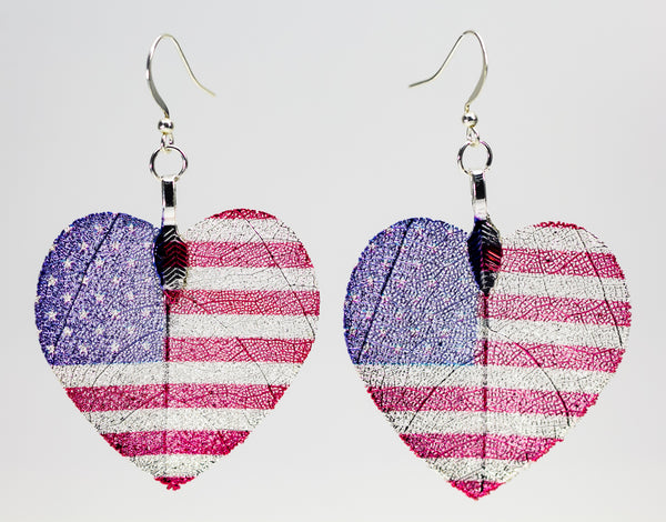 HeartShaped NationalFlag Earrings