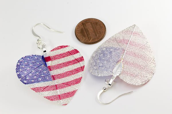 HeartShaped NationalFlag Earrings