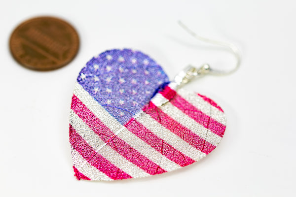 HeartShaped NationalFlag Earrings