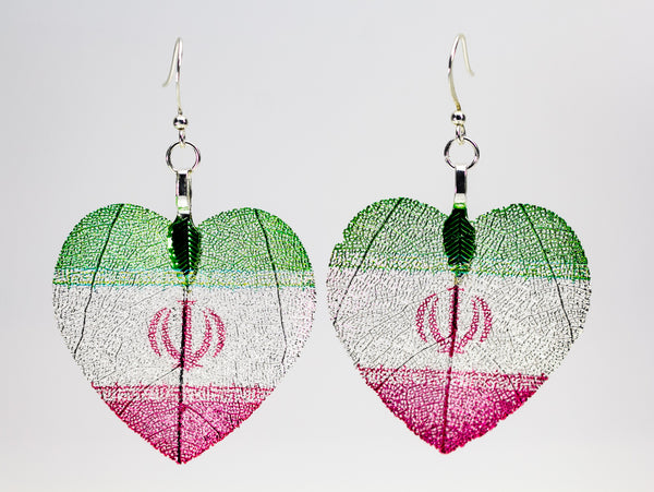 HeartShaped NationalFlag Earrings