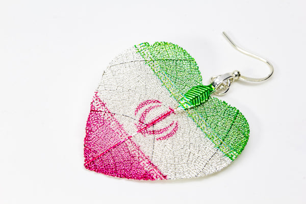 HeartShaped NationalFlag Earrings