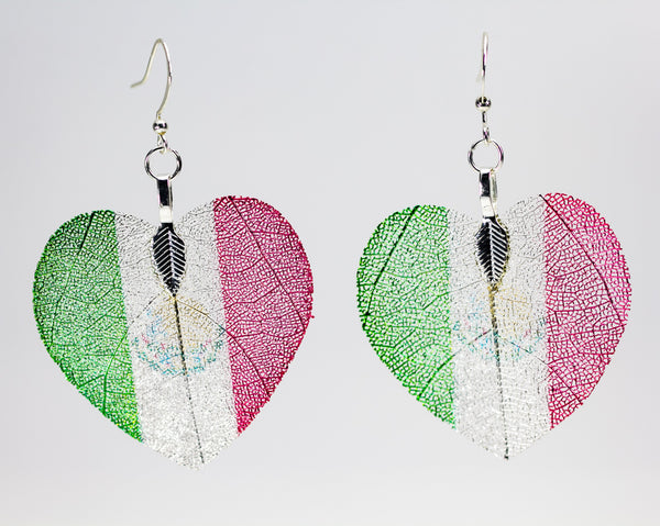 HeartShaped NationalFlag Earrings