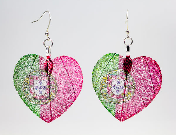 HeartShaped NationalFlag Earrings