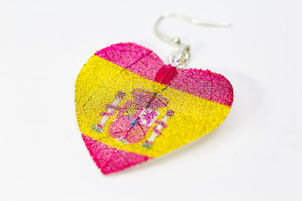 HeartShaped NationalFlag Earrings