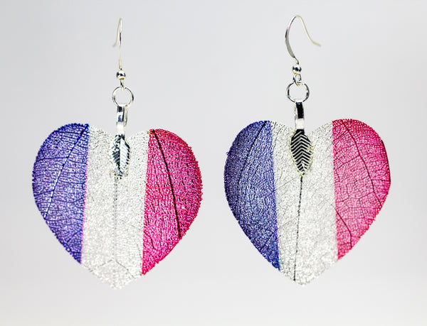 HeartShaped NationalFlag Earrings