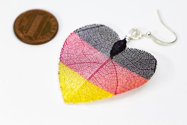 HeartShaped NationalFlag Earrings