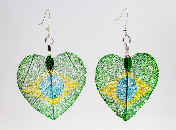 HeartShaped NationalFlag Earrings