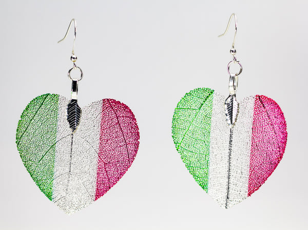 HeartShaped NationalFlag Earrings