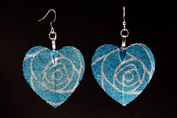 HeartShaped Rose Earrings