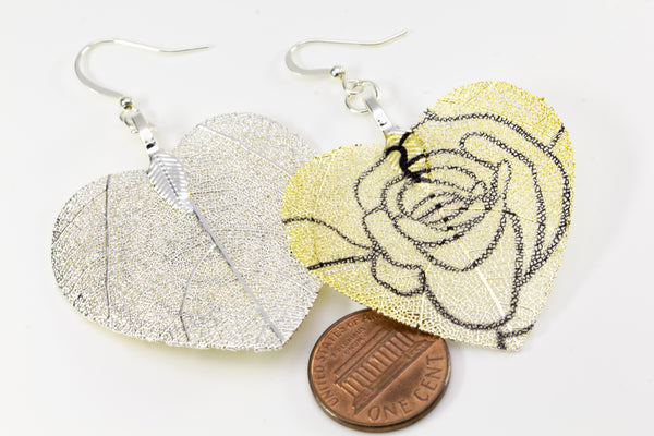 HeartShaped Rose Earrings