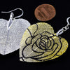 HeartShaped Rose Earrings