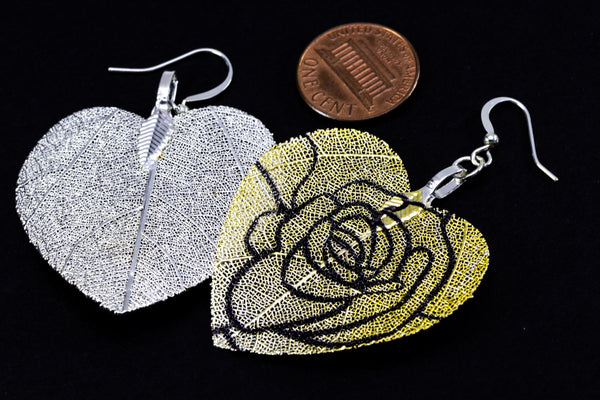 HeartShaped Rose Earrings