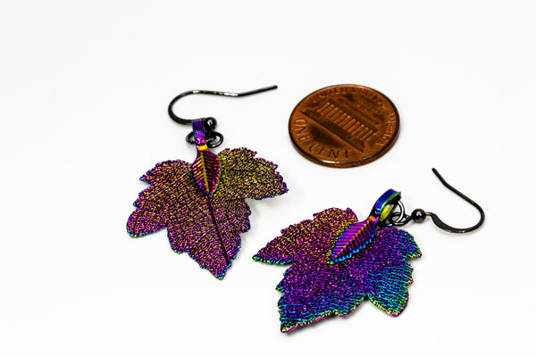 PhoenixTreeLeafShaped Aurora Earrings