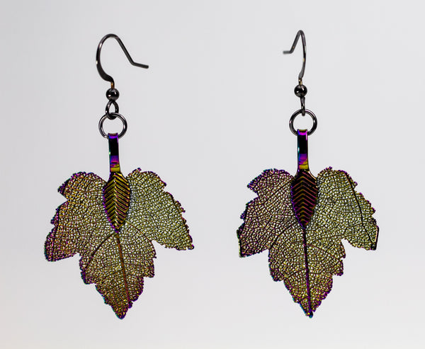 PhoenixTreeLeafShaped Aurora Earrings