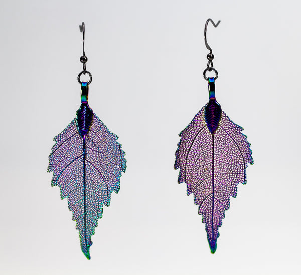 ChineseRoseLeafShaped Aurora Earrings