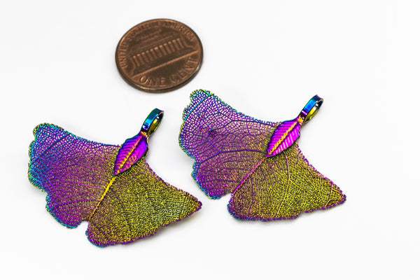 GinkgoLeafShaped Aurora Earrings