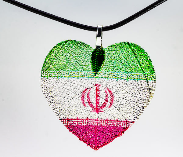 HeartShaped NationalFlag Pendant