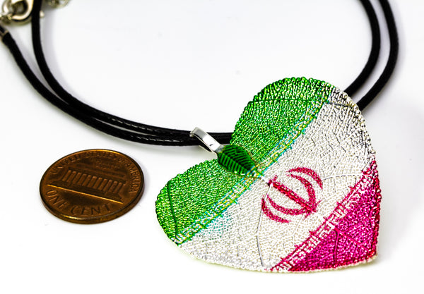 HeartShaped NationalFlag Pendant