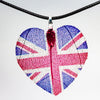 HeartShaped NationalFlag Pendant