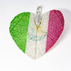 HeartShaped NationalFlag Pendant