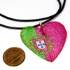 HeartShaped NationalFlag Pendant