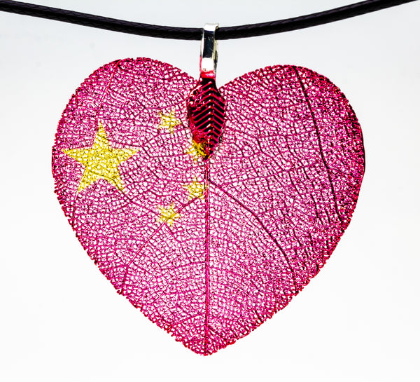 HeartShaped NationalFlag Pendant