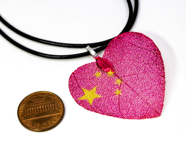 HeartShaped NationalFlag Pendant