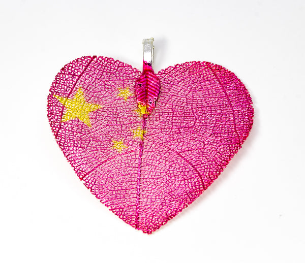 HeartShaped NationalFlag Pendant