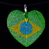 HeartShaped NationalFlag Pendant