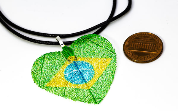 HeartShaped NationalFlag Pendant