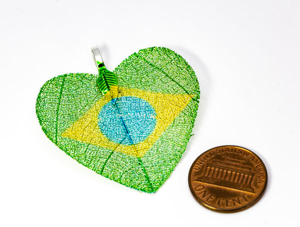 HeartShaped NationalFlag Pendant