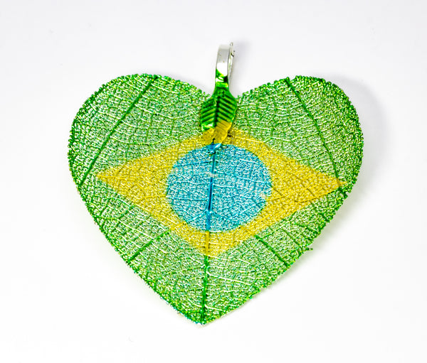 HeartShaped NationalFlag Pendant